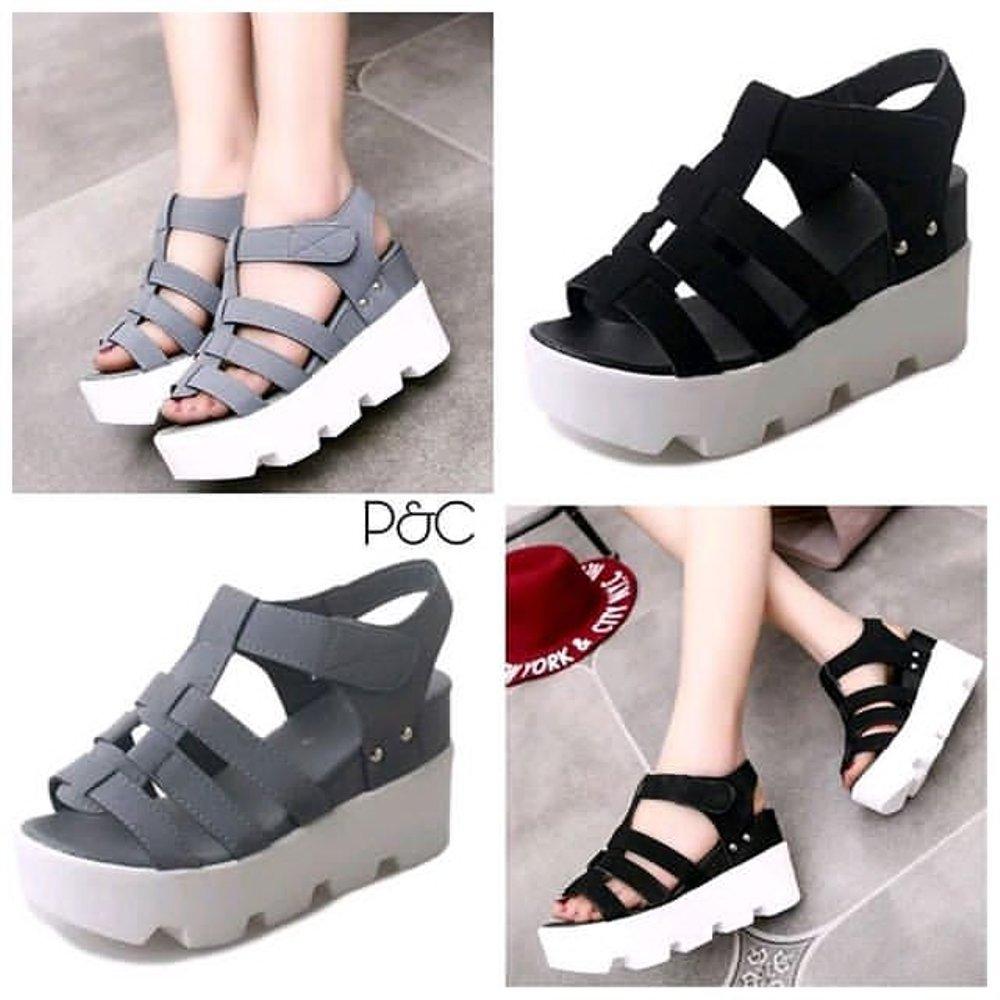 Sneakers Wanita New Ready Sandal Wedges Sueede Lazada Flash Sale