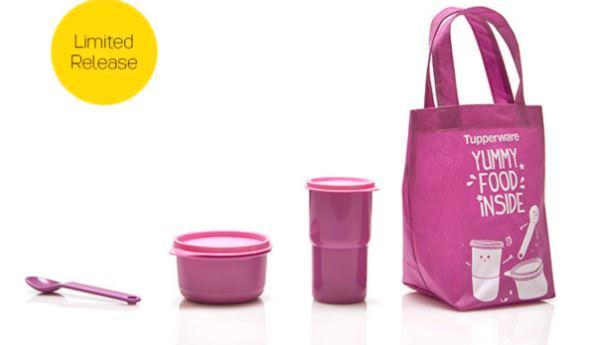 Festive Set Lunch Set Wadah Bekal  Tupperware Purple 2019