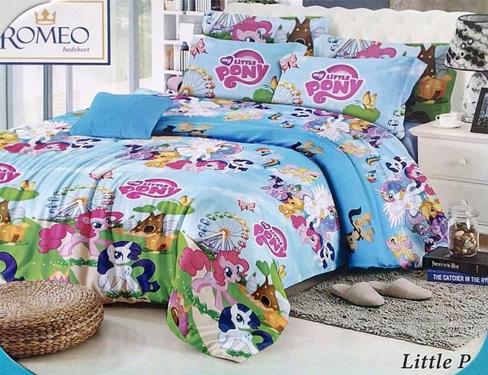 PROMO PALING MURAH Sprei Romeo ukuran 180 x 200 / King / No.1 - Little Pony TERLARIS