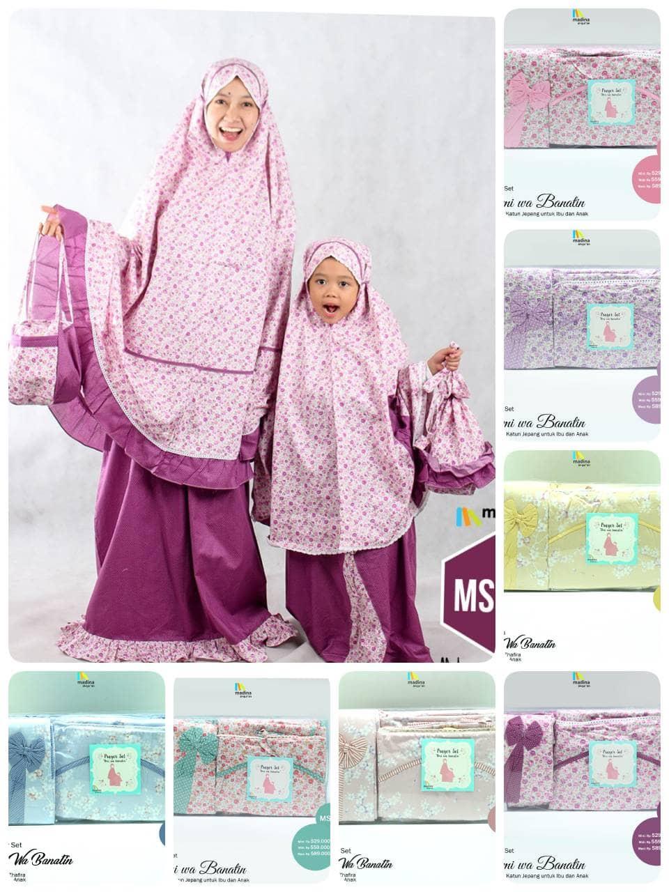 Sarimbit Mukena Kembar Ibu Anak Madina Umi Wa Bannatin MS Maxi