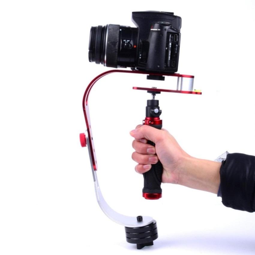 Handheld Stabilizer Kamera DSLR GoPro Xiaomi Yi Gimbal Pegangan Handle Steadycams SJCAM Canon Nikon Fuji Film Pegangan Aksesoris Kamera Action Perlengkapan Audio Video Vlog Comfortable Grap Super Smooth Lightweight and Rigid s5864 - Black