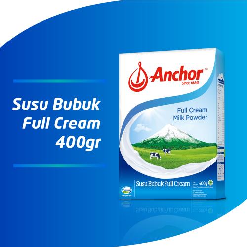 Anchor Full Cream Milk Powder 400g - Susu Bubuk Nutrisi untuk Keluarga