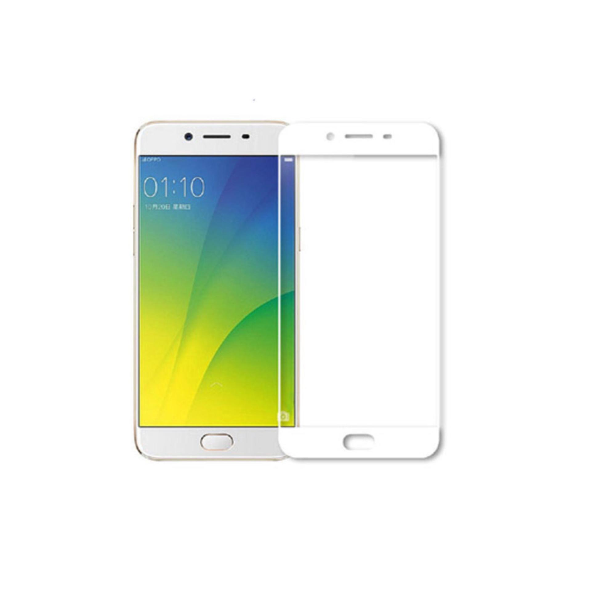 9Star Tempered Glass HD For Oppo F3 Full Screen Protector 2.5D List Putih