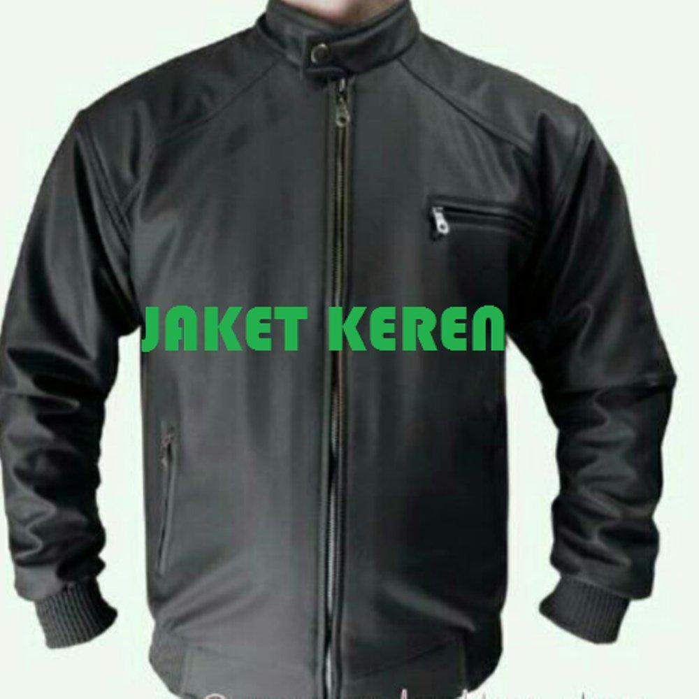 Jaket Semi Kulit Casual JK-99 hitam HARGA PROMO...!!! di lapak Grosir Jaket Kulit Garut grosirjaketkulitgarut