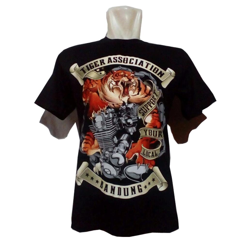 CADEL- Kaos Tiger Association Bandung TAB 02 Bikers Honda Tiger Pakaian Distro Motor Berkualitas Baju Club Motor Katun Catoon Combed 100% murni Sablon Plastysol Thailand Gaul Keren Musim Baru 2019 Mudik Lebaran gagah BONUS Stiker CADEL Bandung