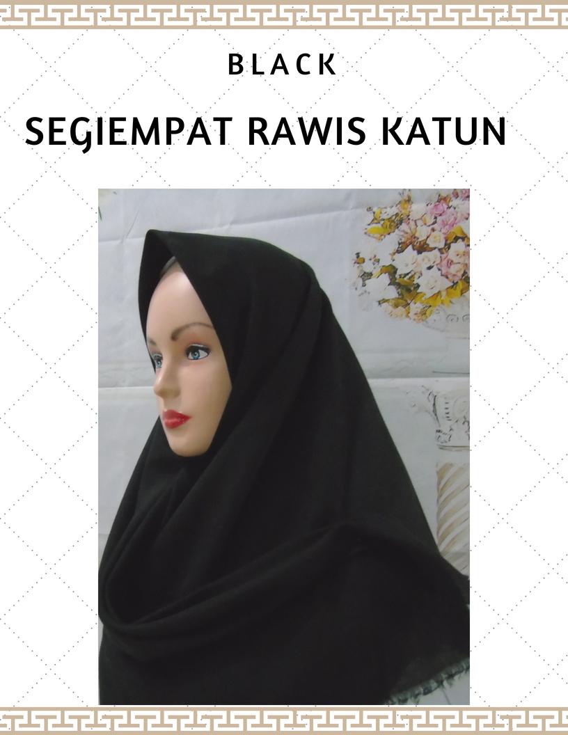Segiempat Rawis Katun / Jilbab Segiempat Rawis Katun / Hijab rawis saudia saudi kerudung segiempat - tukiyem13