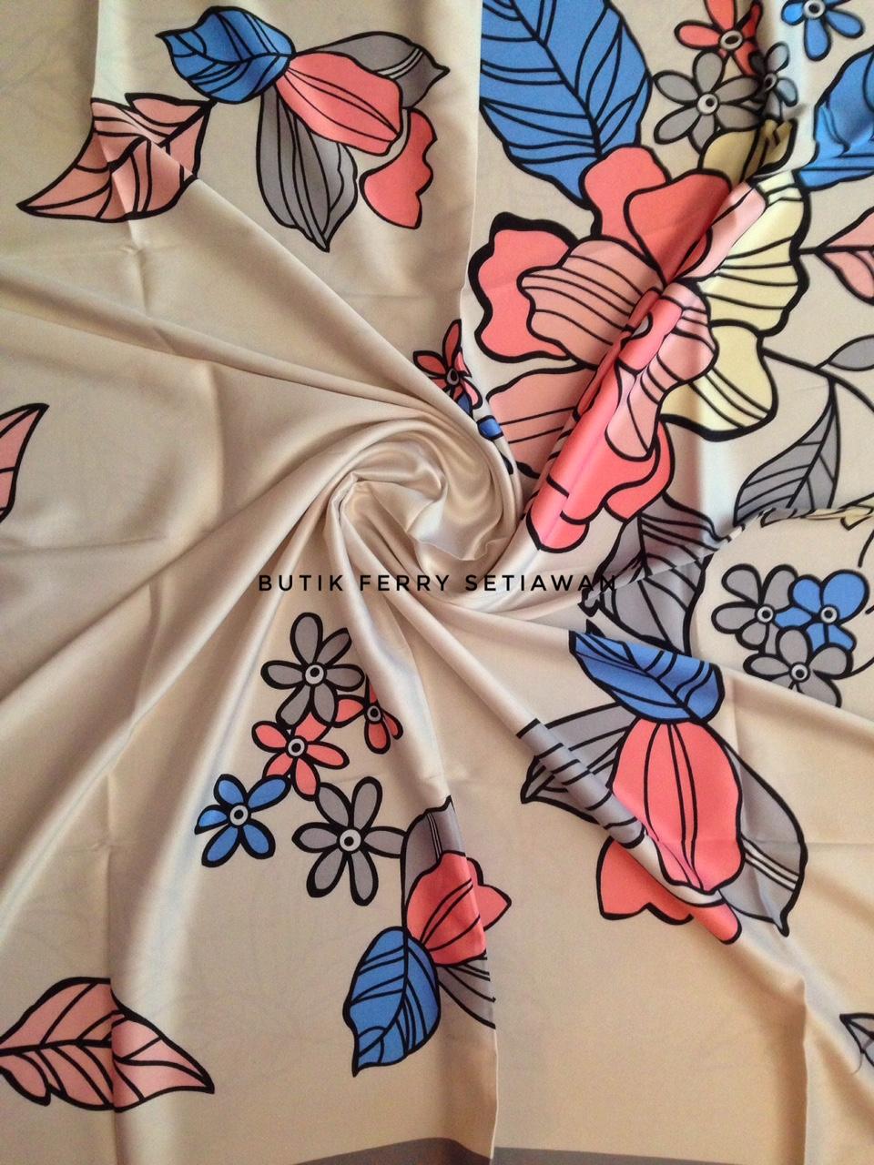 Hijab / Scraf / Jilbab / Kerudung Segi Empat Satin Motif