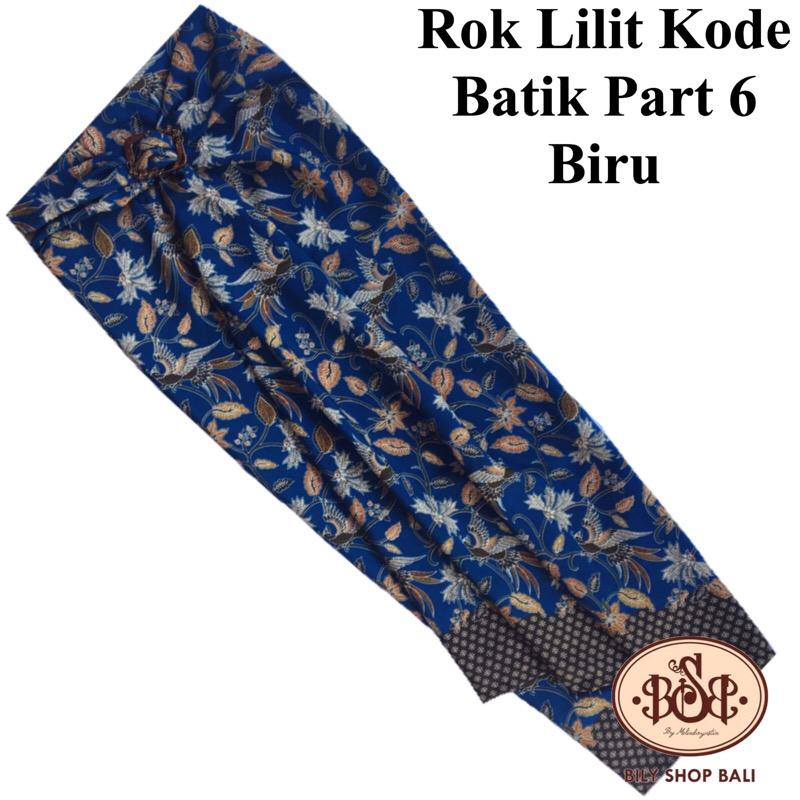 Rok Lilit Kode Batik Part 6 BILY SHOP BALI Maxi Panjang Kain Serut Etnik Wrap Skirt Songket Print Free Gesper BSB