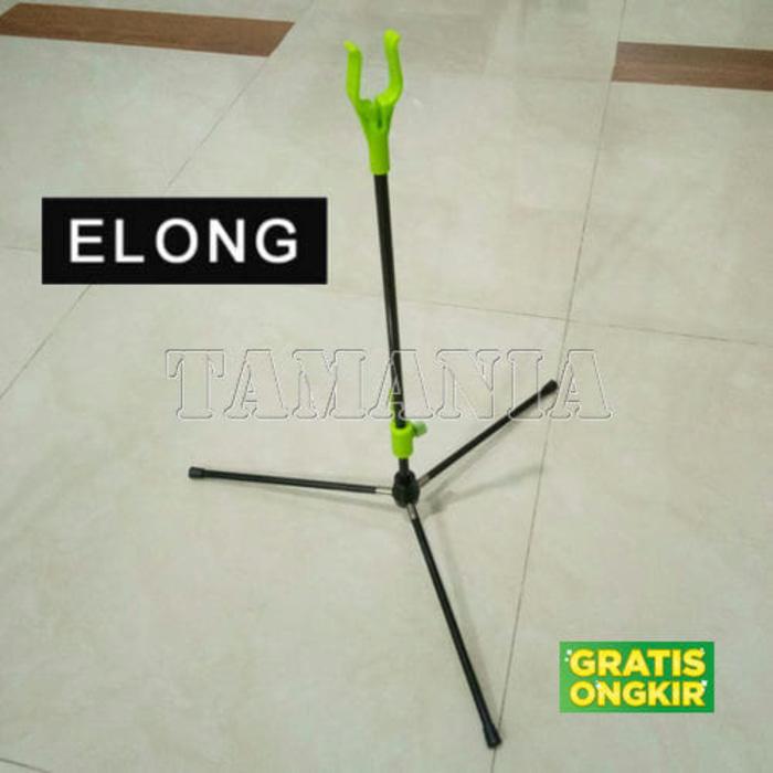 HARGA SPESIAL!!! BOW STAND ELONG - HIJAU - Tripod Dudukan Busur Panah - 02dO7j
