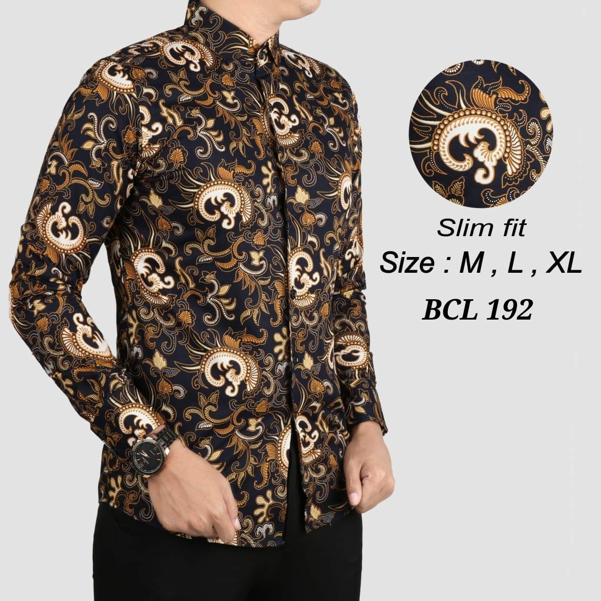 Baju Kemeja Batik Slimfit Pria / Model Batik Terbaru / Atasan Batik Pria / Hem Batik