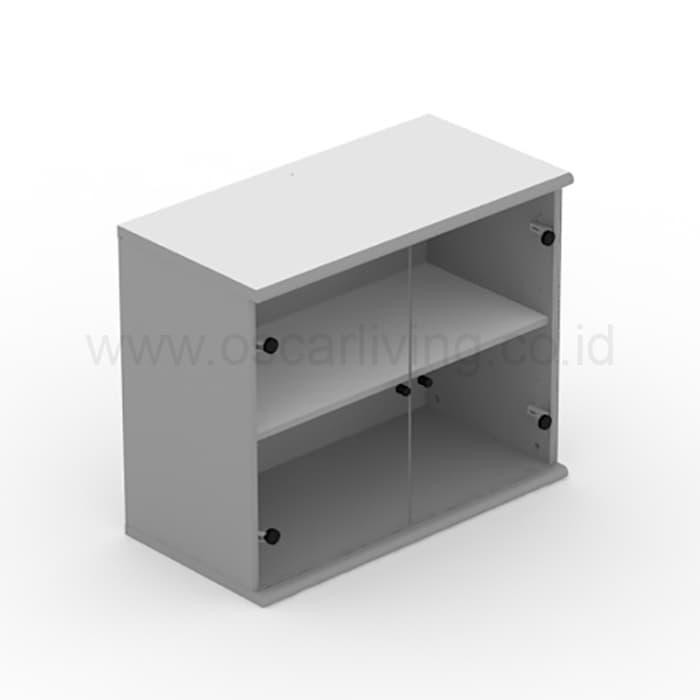Diskon10% !! LEMARI ARSIP UNO UST1386A PINTU KACA - GREY - ready stock