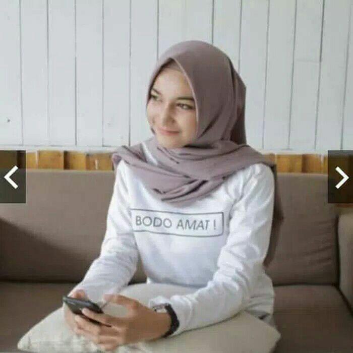 Naurafashion Baju Atasan Wanita T-shirt Kaos Wanita LP bodo amat