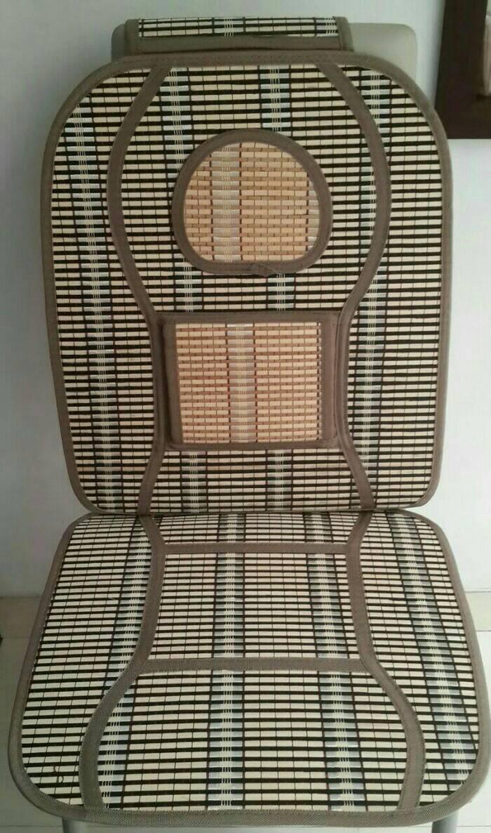 Alas Duduk Kursi Sofa Jok Mobil Full Bambu