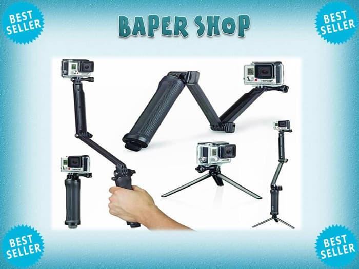 Ready! 3 Way Monopod For Xiaomi Yi Gopro Brica Dan Action Cam Lain Nya - ready stock