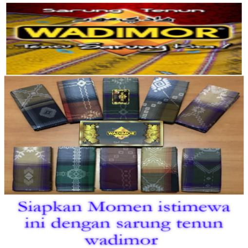 Wadimor Sarung Tenun Motif Kain Sarong Muslim Pria Dewasa Perlengkapan Ibadah Sholat Jum'at Ied Hari Raya Pengajian Corak Masa Kini Fashionable Man Fashion - Hitam