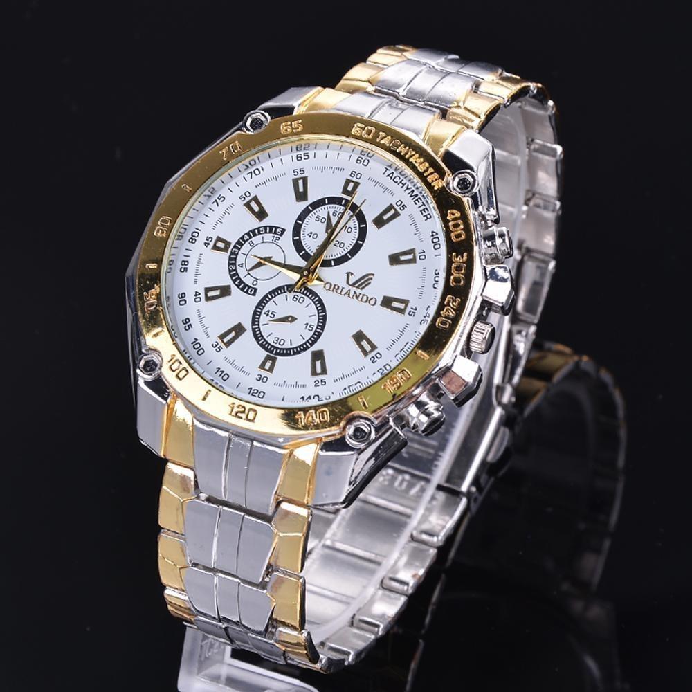 Sunweb Wanita Steel Luxury Analog QUARTZ Jam Tangan (putih)-Intl