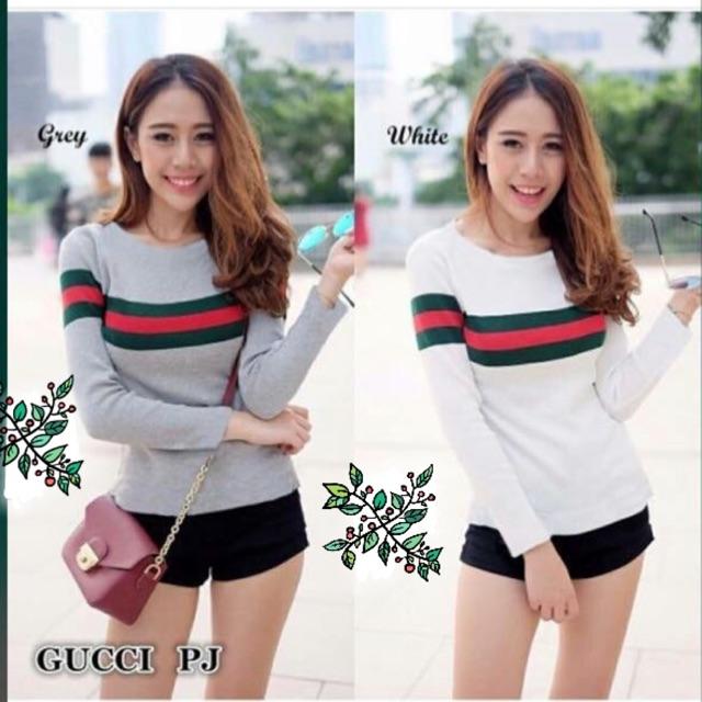damai fashion jakarta - baju lengan panjang wanita GRACE - dua warna konveksi termurah