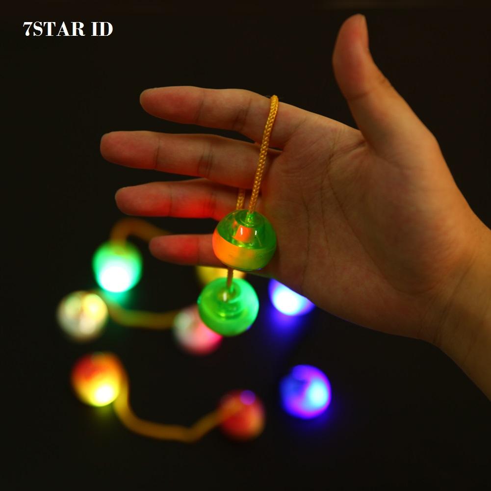 Fidget Spinner LED 7STAR Lampu Finger Yoyo THumb Chuks Glow In The Dark Finger Skill - Random Color
