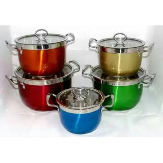 Jual Gsf American Style High Pots 5pcs Set Stainless Steel GSF Source · Panci set Magic