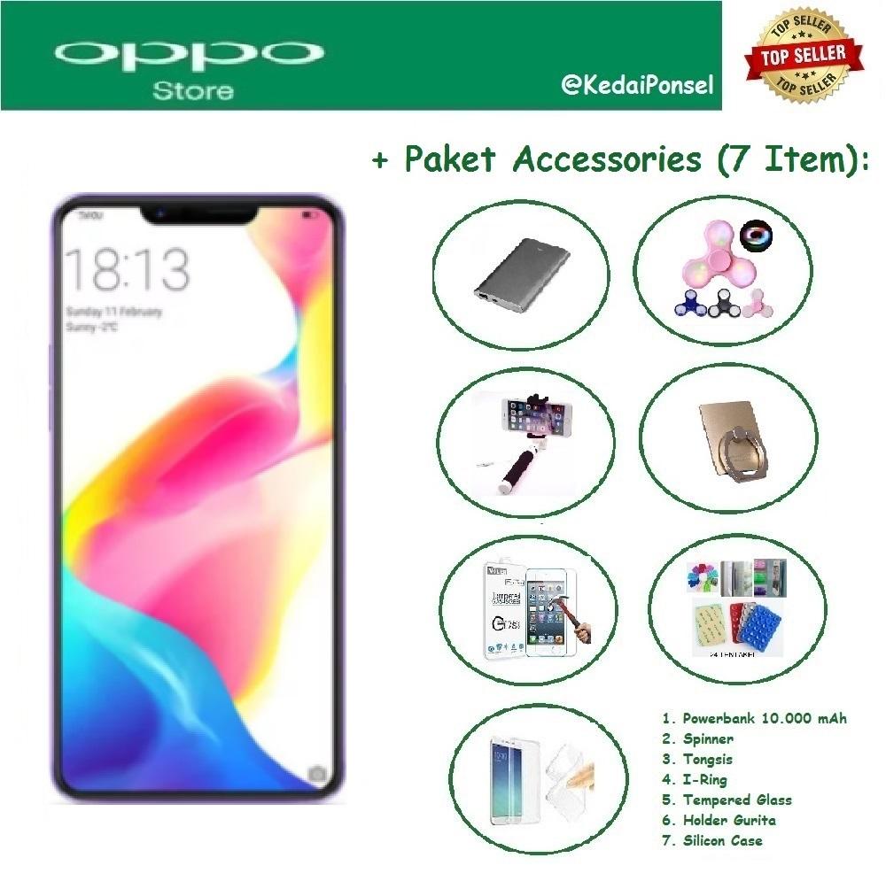 OPPO F7 Youth [4/64GB] + Paket Accessories (7 Item)