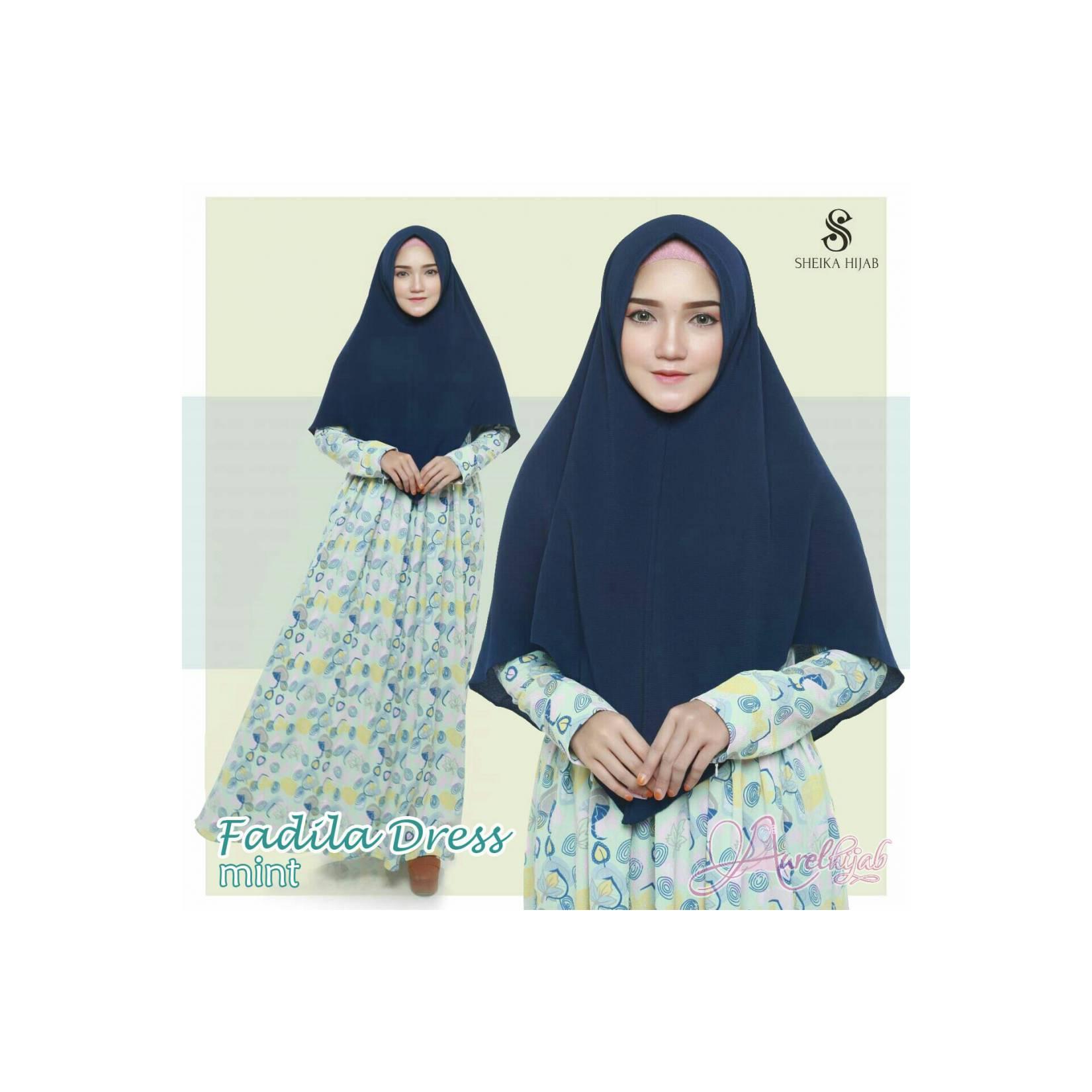 DISKON GAMIS SET MAXI FADILA MINT SHEIKA HIJAB SYARI