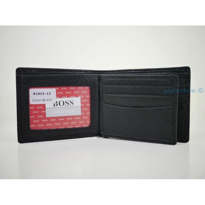 DOMPET KULIT PRIA HUGO BOSS DK1601-12 BLACK - Hgbks