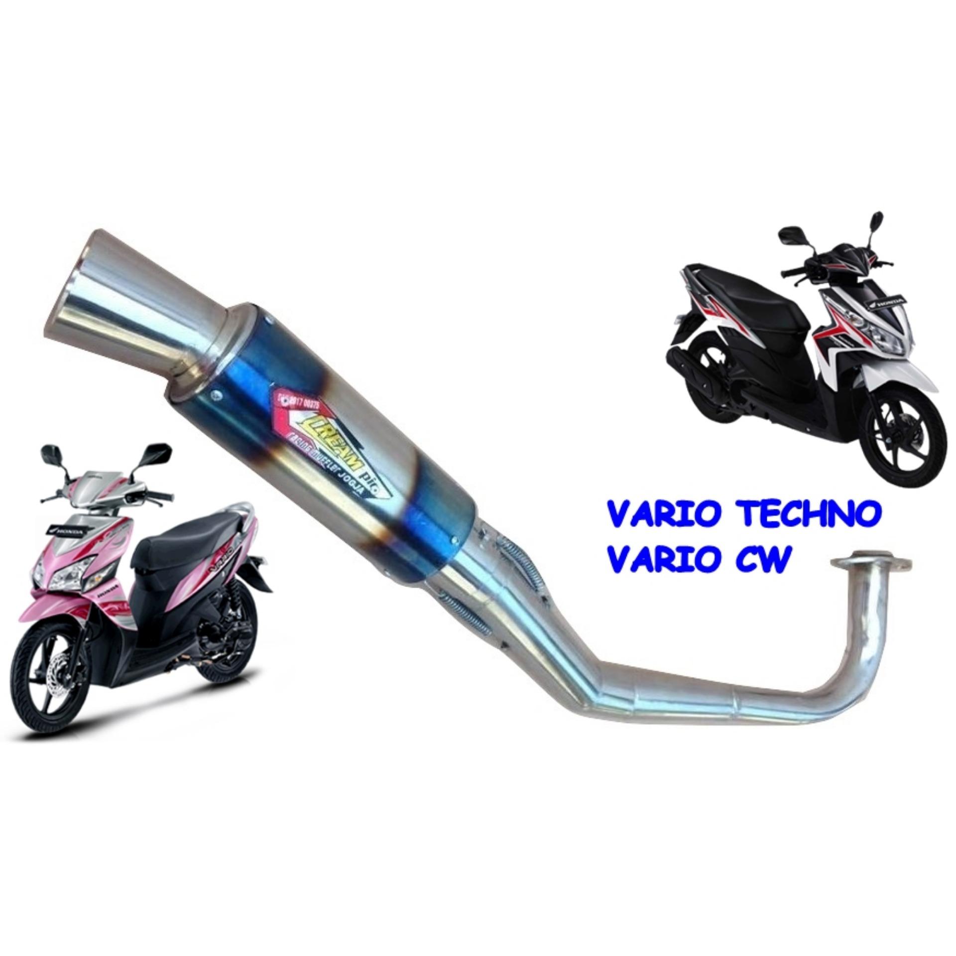 Knalpot Motor VARIO TECHNO & CW 110 - CREAMPIE - BIRU