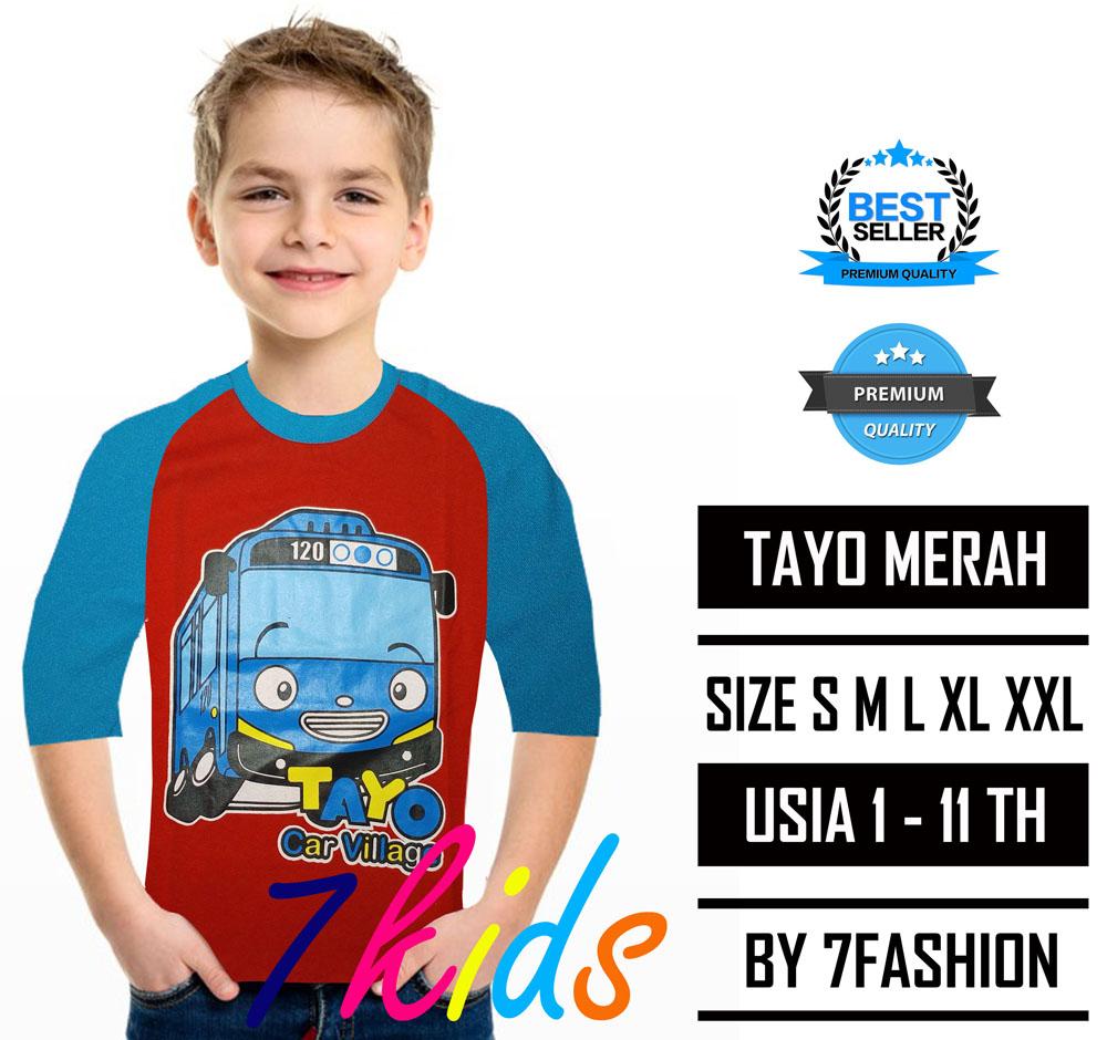 7kids terlaris tayo merah / kaos anak laki laki perempuan / pakaian anak / baju anak harian atasan / fashion pria wanita / kaos cowok cewek / kaos kartun lucu / kaos murah grosir / kaos karakter super hero