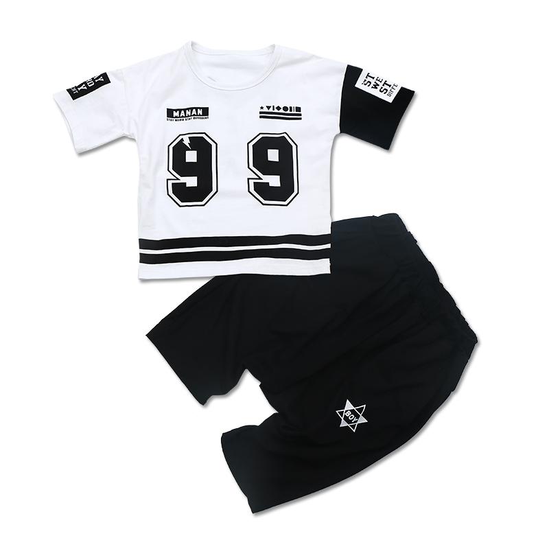 Enam Puluh Satu Baju Pertunjukan Pertunjukan Panggul Hop Boy Taman Kanak-kanak (Putih AA06 Hitam and Putih Lengan 99 Model)