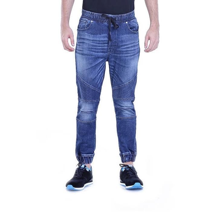 Celana Joger Panjang Denim Pria Cowok H 4066 HN