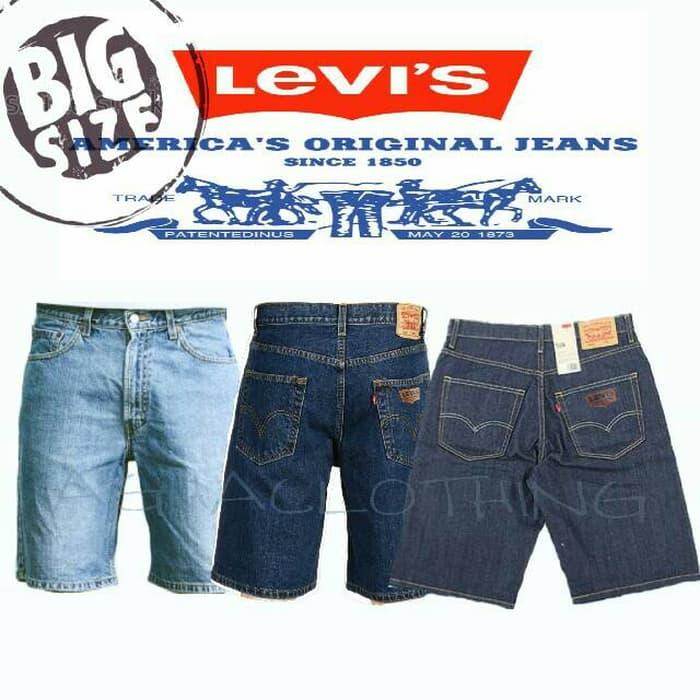 PROMO !! (SIZE 33-38) CELANA PENDEK JEANS LEVIS PRIA UKURAN BESAR