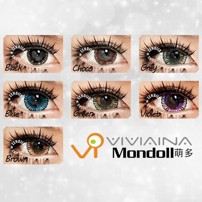 Promo Acessoris Warna Mata Softlens Viviaina Mondoll Black Hitam