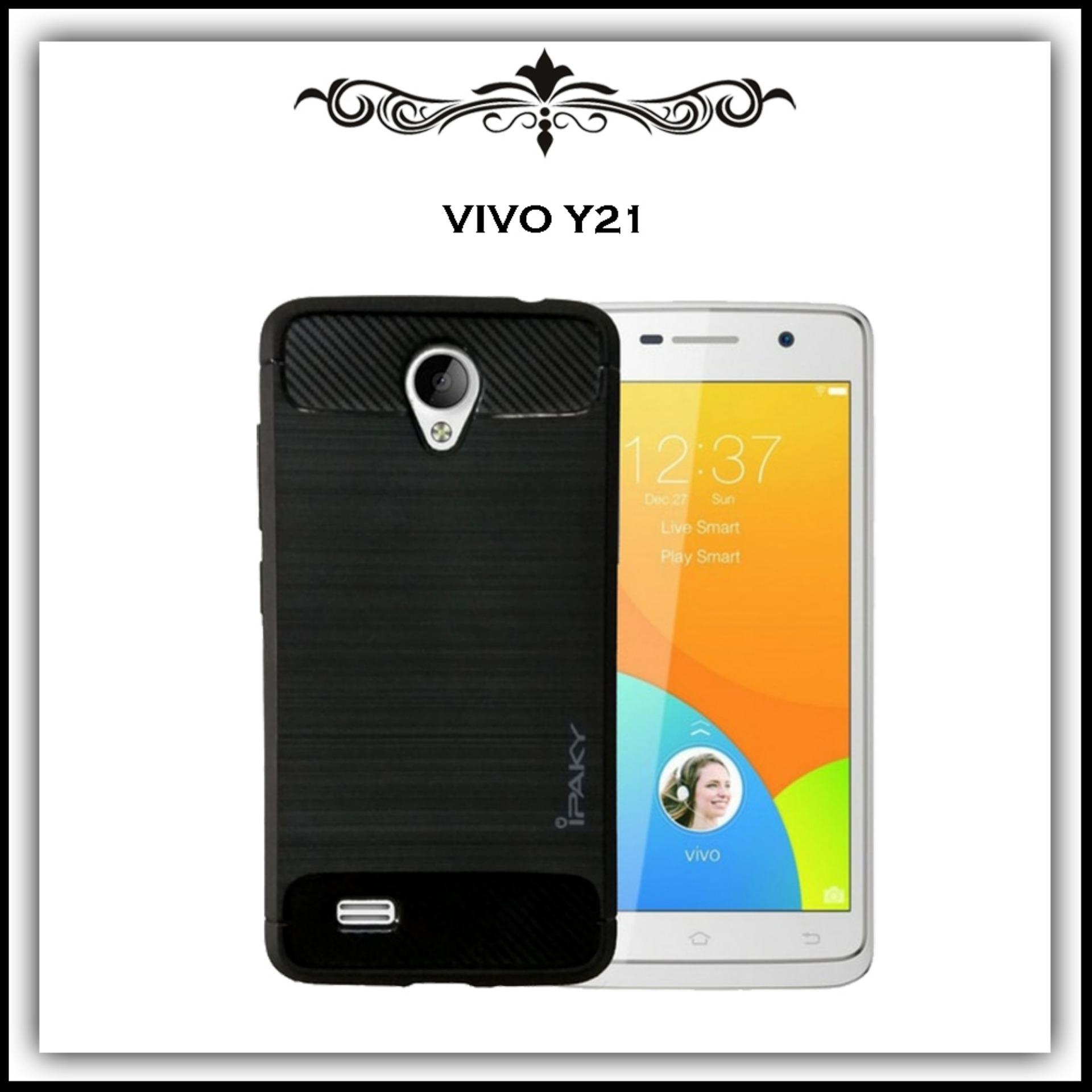Mushroom Case Ipaky Carbon Fiber Shockproof Hybrid Elegant Case for Vivo Y21