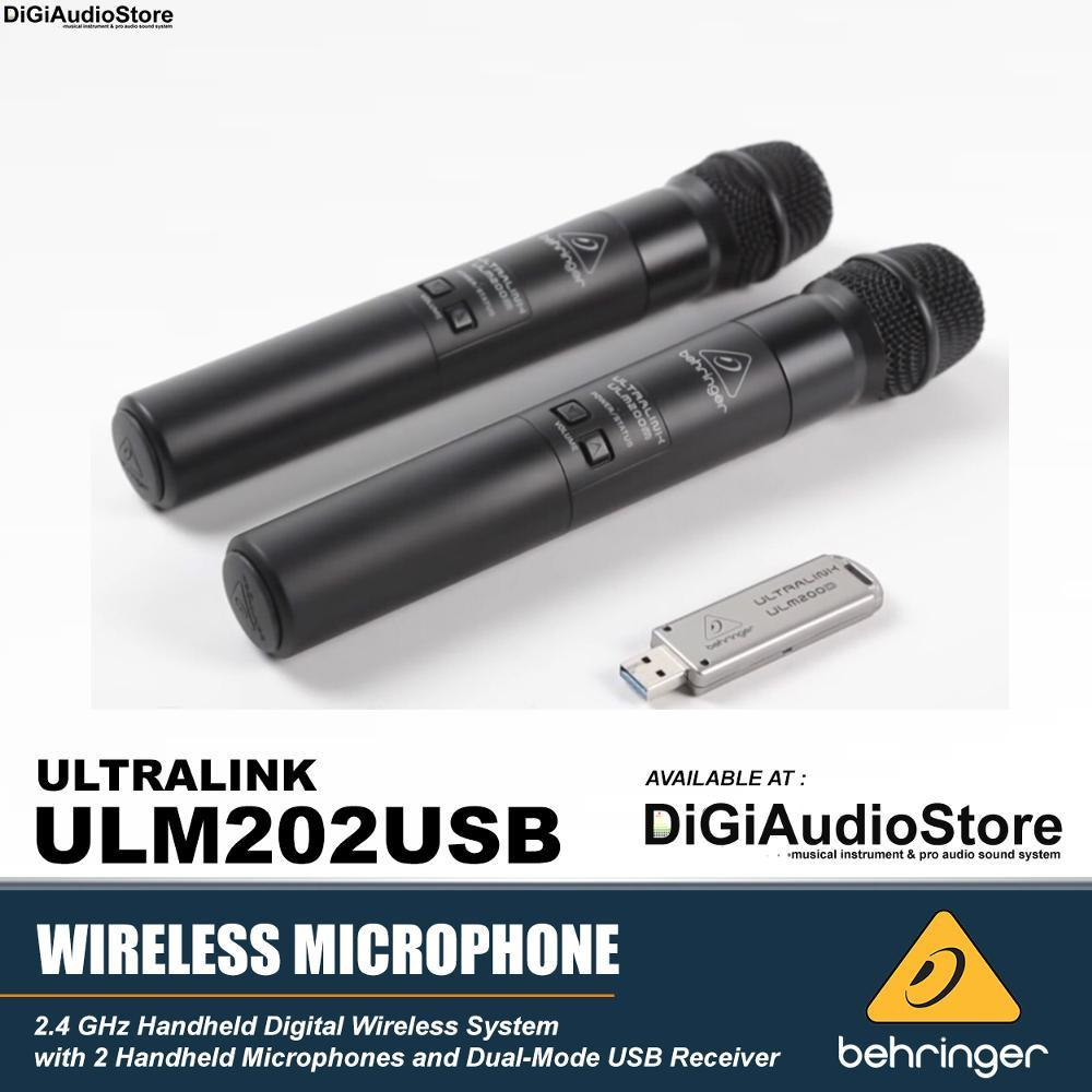 Behringer ULM202USB / ULM 202 USB MIC 2.4 GHz Dual Wireless Microphone System / Mic Wireless [ PRODUK ORIGINAL