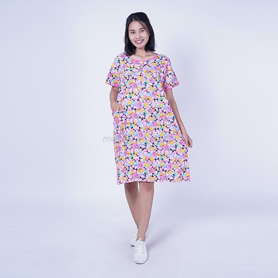 Ning Ayu Daster Hamil Menyusui Kaos Tsum Tsum - DS 442 / Baju Hamil untuk kerja Lengan Panjang / Baju Hamil Seksi / Baju Hamil Gamis / Baju Menyusui Modis / Baju menyusui Murah / Baju Menyusui Terbaru / Baju Menyusui Keren