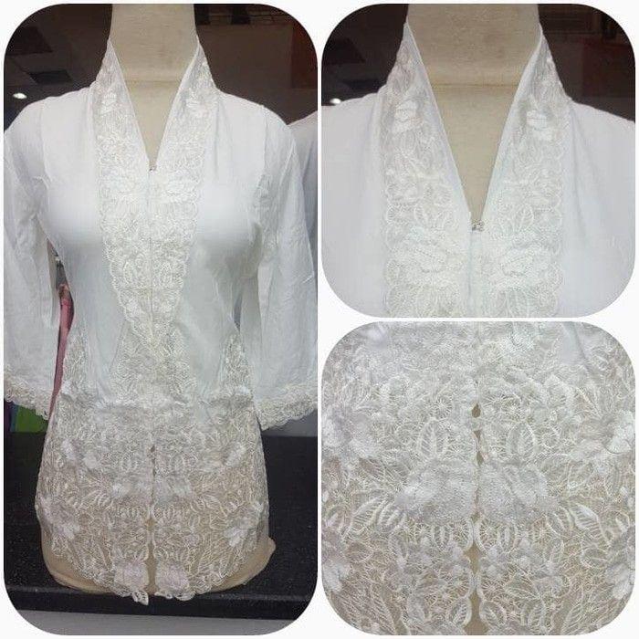 Kebaya encim putih - kebaya modern - kebaya Pesta _ kebaya jakarta grosir