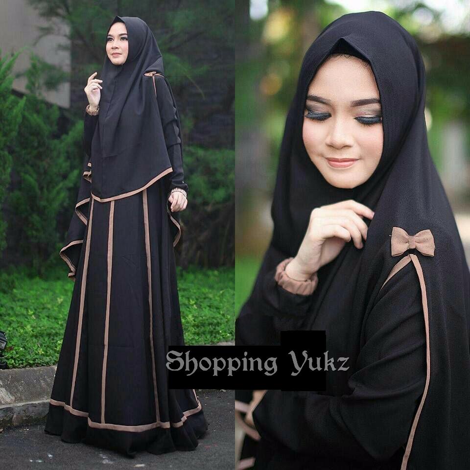 Shopping Yukz Baju Dress Gamis Muslim Syari Wanita NETTA ( Dapat Jilbab ) / Dress Muslim / Gamis Wanita / Baju Muslim / Hijab Muslim / Fashion Muslim / Syar'i Muslim / Syari Muslimah / Dress Muslimah Wanita / Gamis Remaja