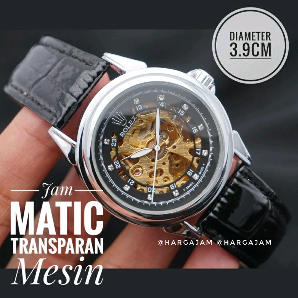 Jam Tangan Automatic Rolex Matic Skeleton Diamond By Hargajam Matic Diameter Kecil