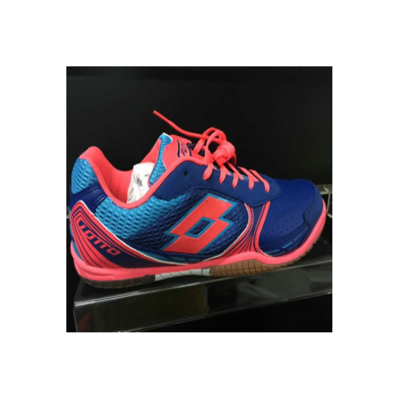 Sepatu futsal Lotto tacto 500 id royal/coral original murah
