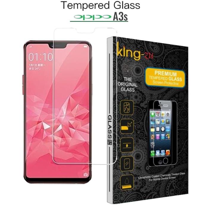 Glass Tempered King Zu bening OPPO A3S 2018 CLEAR Anti Gores Super Terbaru