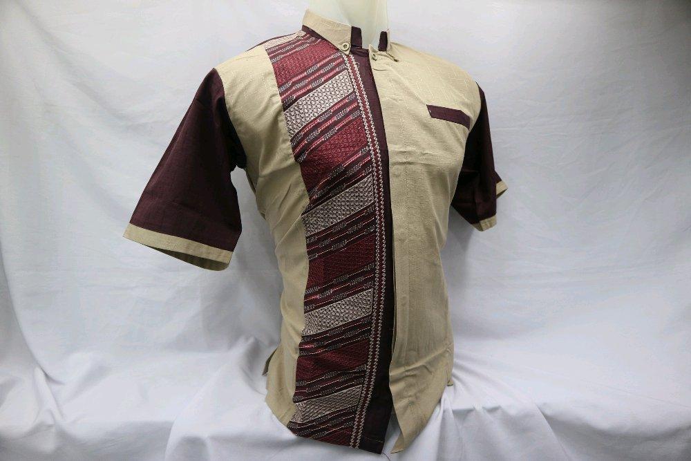 Grosir Baju Pria Muslim Baju Koko Gamis Kemeja Dewasa Lengan Pendek Fashion Jaman Now KSS 015 di lapak Al Muttaqin Collection produsenbajukoko