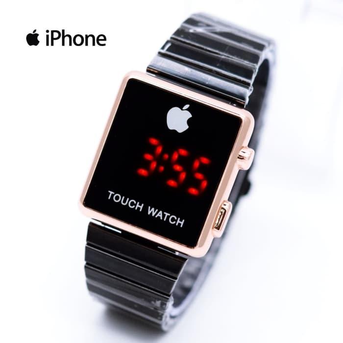 Iphone Apple Touch Watch I Phone Gold Jam Tangan Wanita Pria Fashion