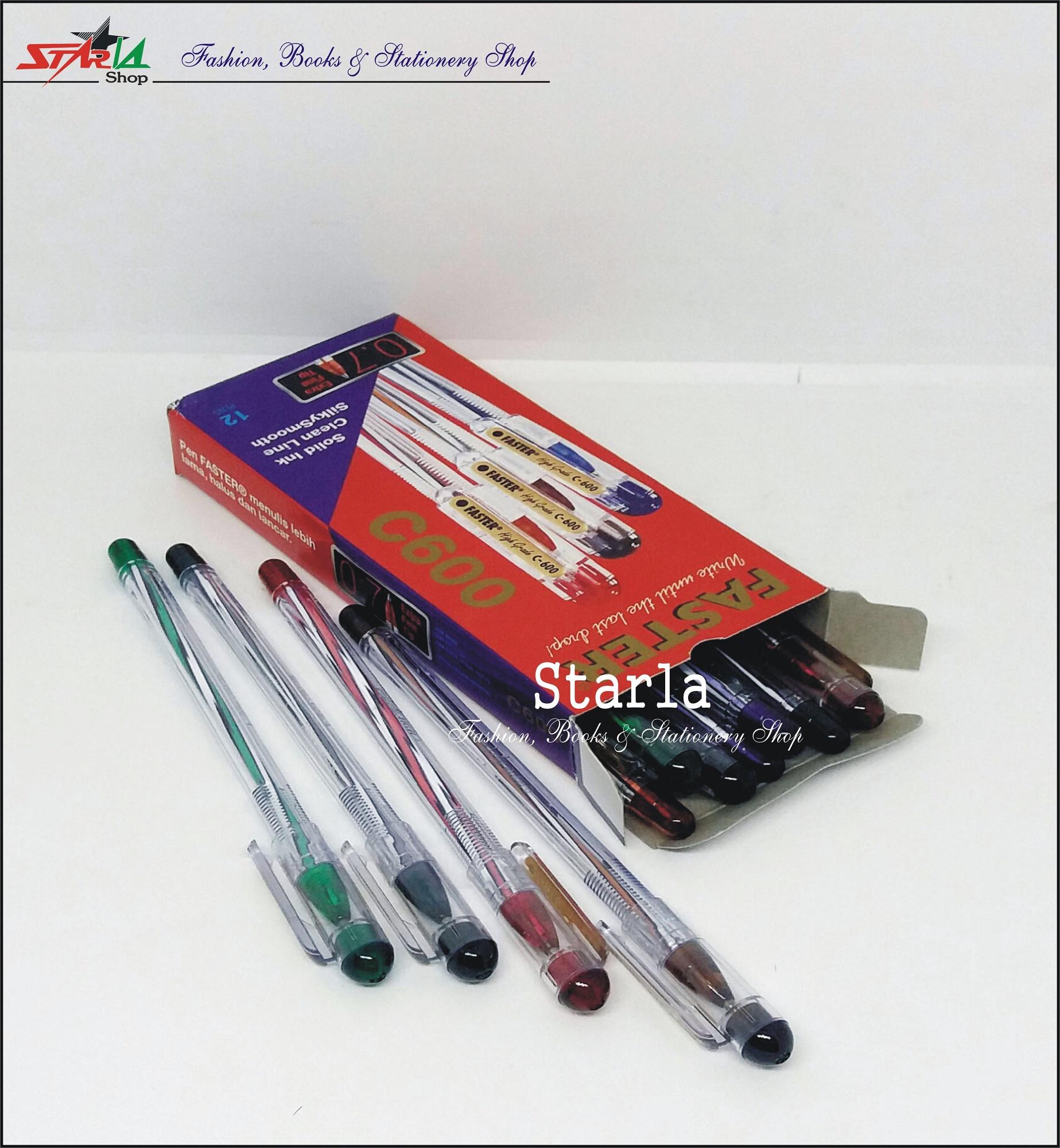 1 LSN BALLPOINT FASTER C600 /PULPEN ASLI / buku tulis pensil / buku debur agenda kalender / amplop / peci hi-tech / pilot / faber castell / pensil warna / crayon / lejing levis murah / nota / snowman / pentel / parker / kenko / joyko / kerudung baru model
