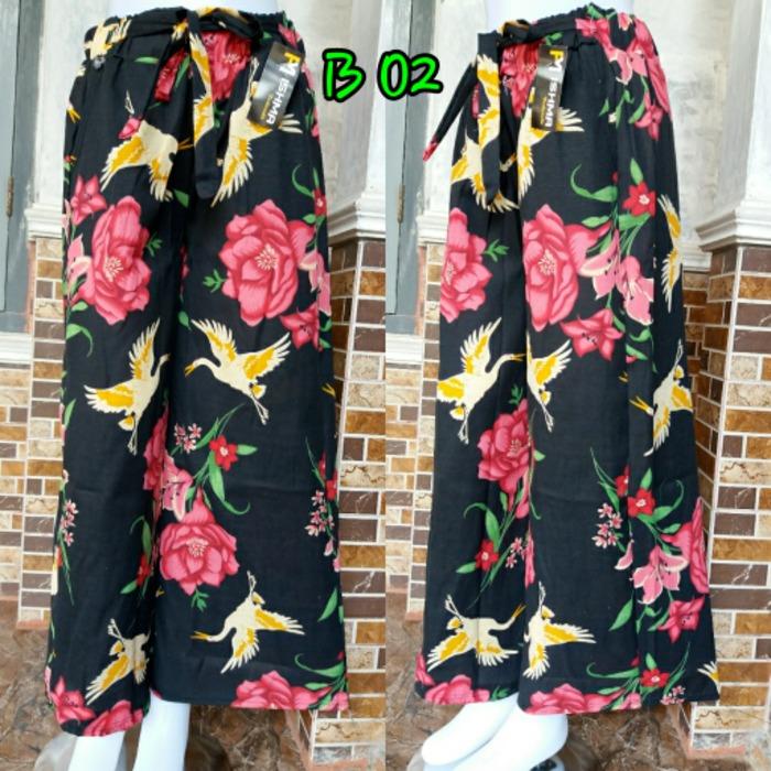 Celana Kulot Panjang Motif Bunga/Celana Wanita