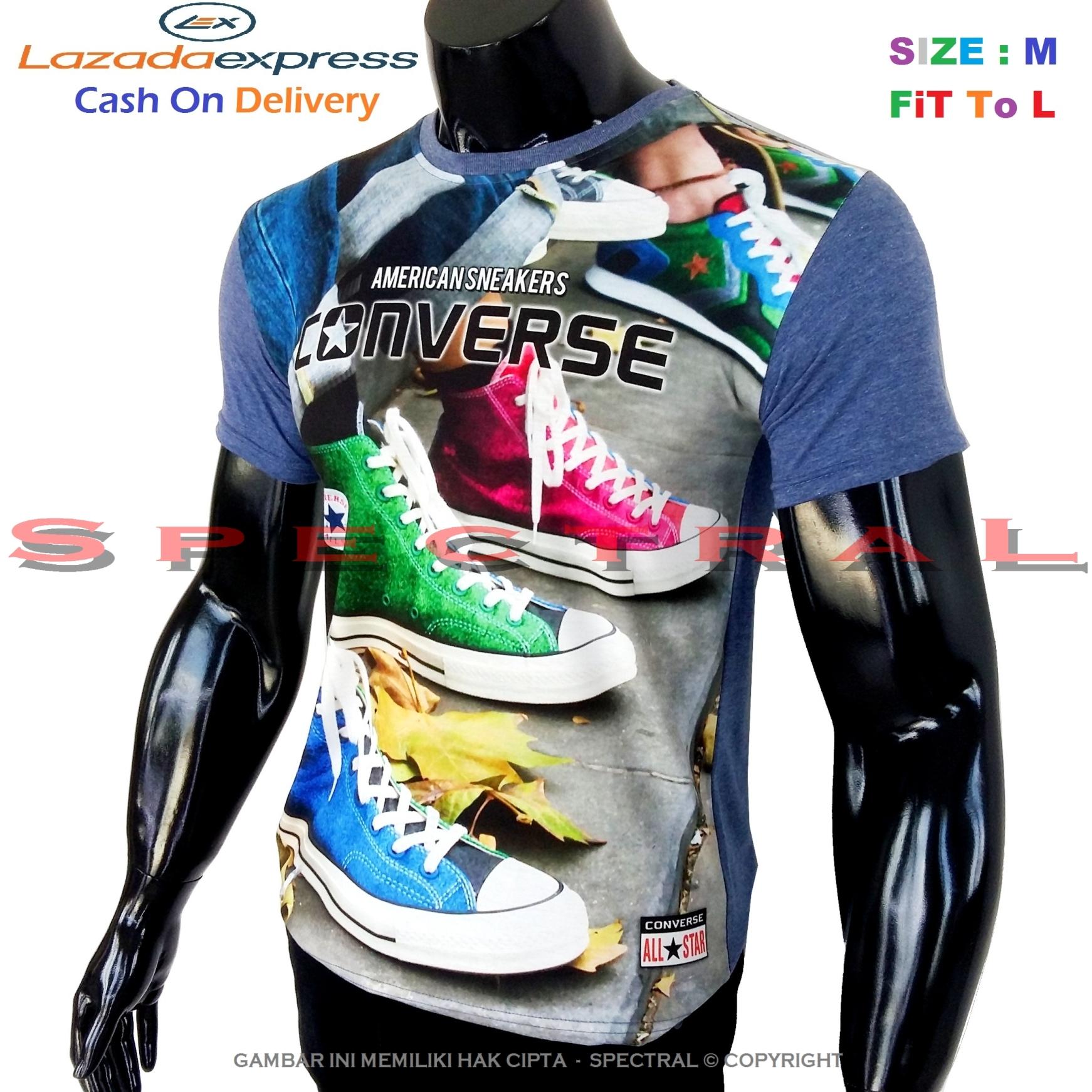 Spectral – 3D SEPATU Kualitas HD Printing Size M Fit To L Soft Rayon Viscose Kaos Distro Fashion T-Shirt Atasan Baju Pakaian Pria Wanita Cewe Cowo Lengan Murah Bagus Keren Jaman Kekinian Jakarta Bandung Gambar Sendal Sneakers Allstar Allstars