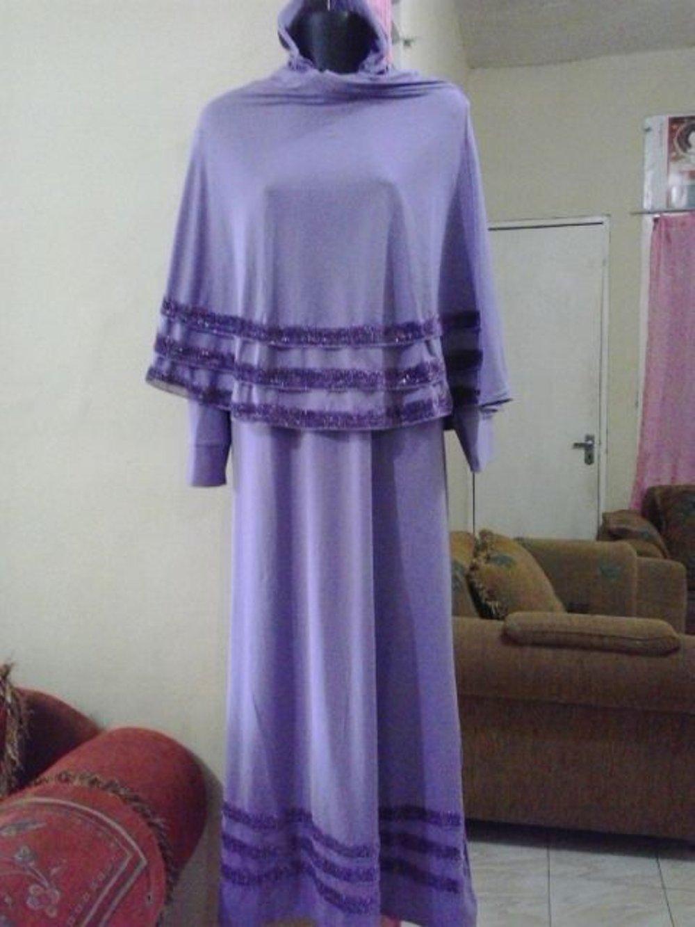 Gamis Jersey Murah Renda Ungu (terbaru,cantik,modern,modis) di lapak Raja Busana Muslim rajabusanamuslim