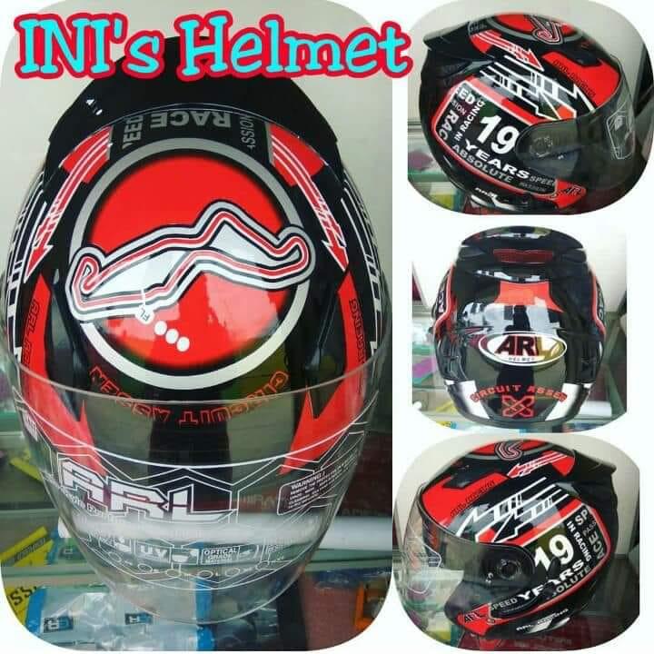 Helm ARL Centro Double Visor 2 Kaca Hitam Racing 19 Years - SNI - INI's Mart Jakarta