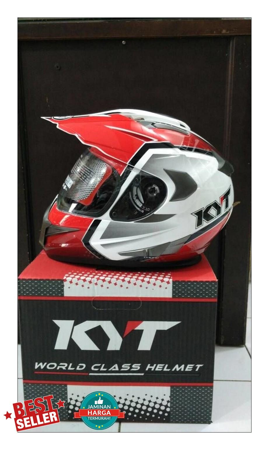 Helm KYT Enduro Motif Glossy Supermoto Original Full Face