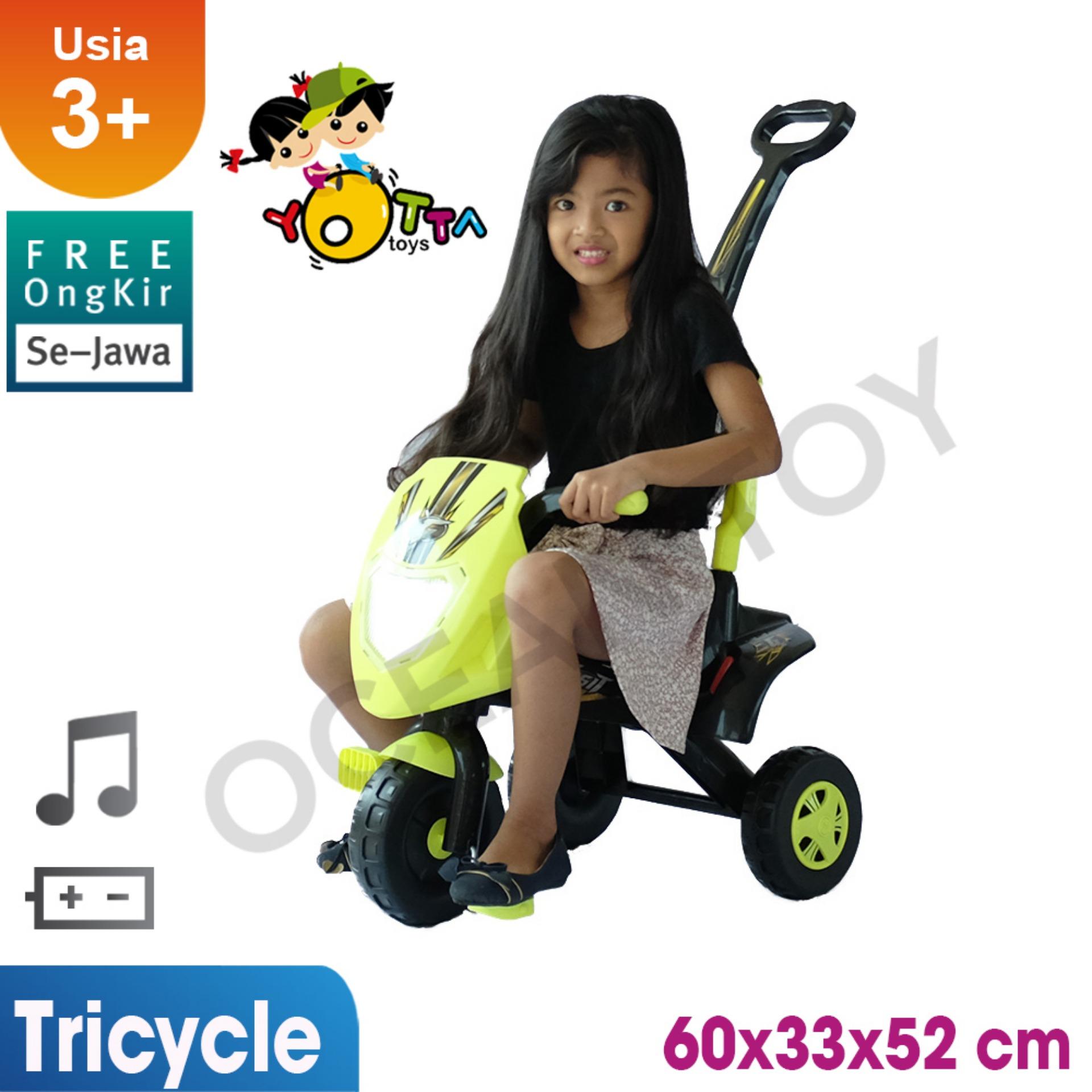 100% Free Ongkir Khusus Pulau Jawa Ocean Toy Yotta Ride On Sepeda Gesit Mainan Anak - Yellow