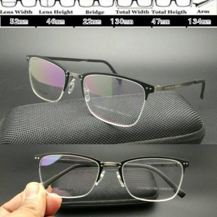 Frame Kacamata PORSCHE Pria & Wanita + Gratis lensa anti Radiasi Plus/Minus/Cylinder
